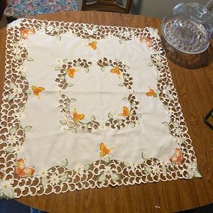 Vintage lace and butterfly cloth